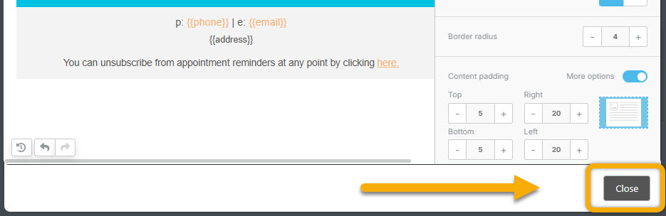 Timeline Close Email Templates Buttons.jpg